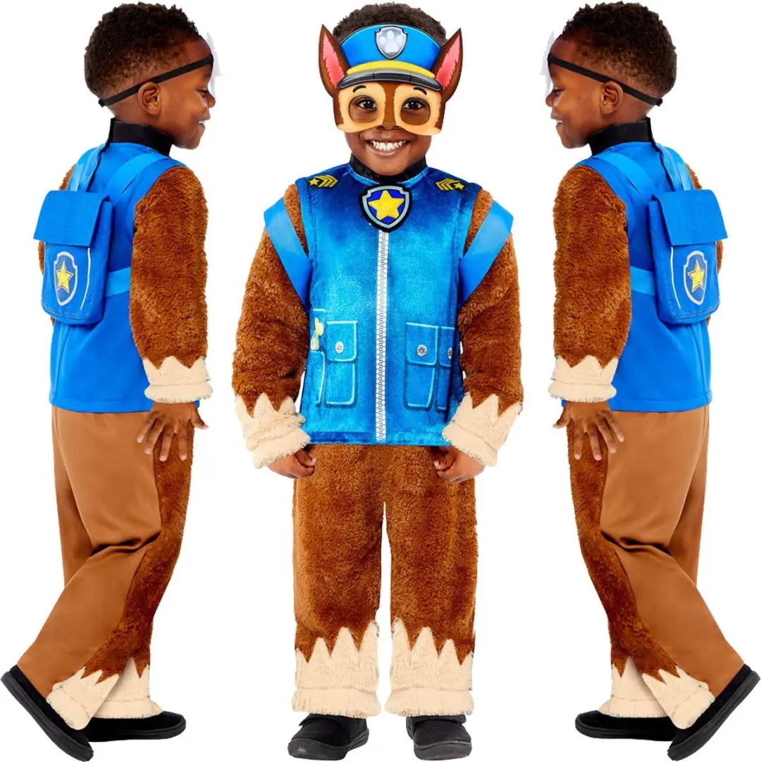 PAW Patrol Chase Verkleedkleding - 4-6 jaar - Bruin/Blauw