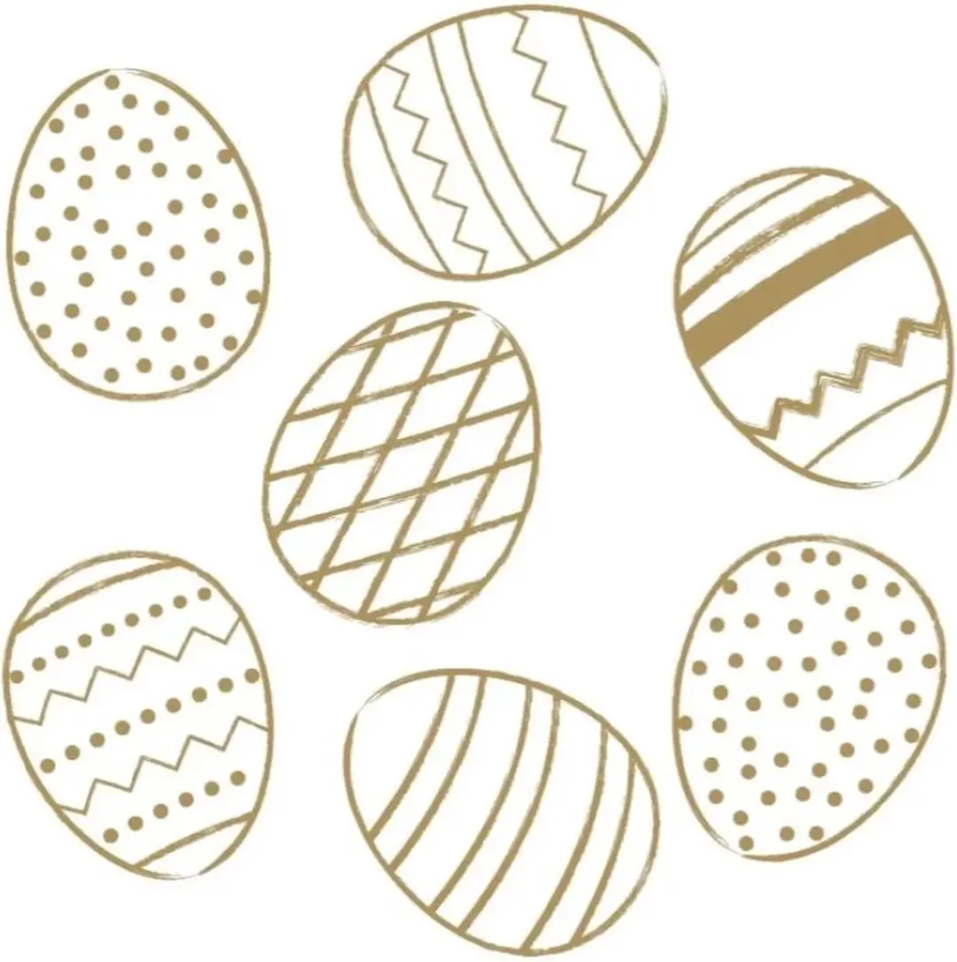 Duni Golden Eggs Servetten 33x33cm