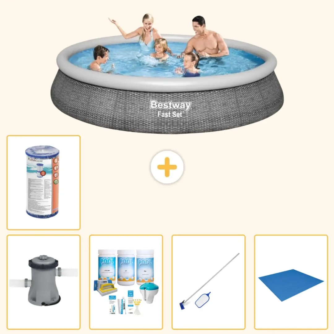 Bestway Rond Zwembad Fast Set 396x84cm