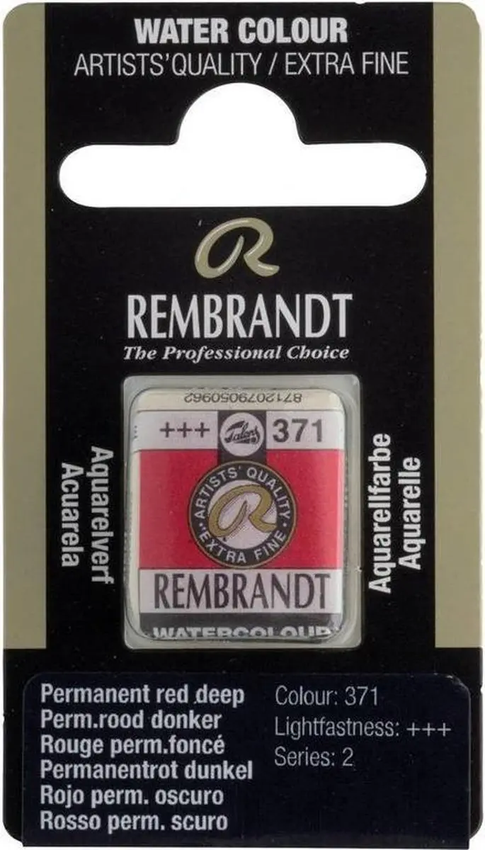 Rembrandt Waterverf Napje Permanent Red Deep 10g