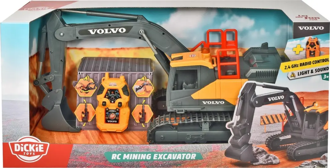 Dickie Toys RC Volvo Graafmachine 203729018 - Geel - afbeelding 6 van 6