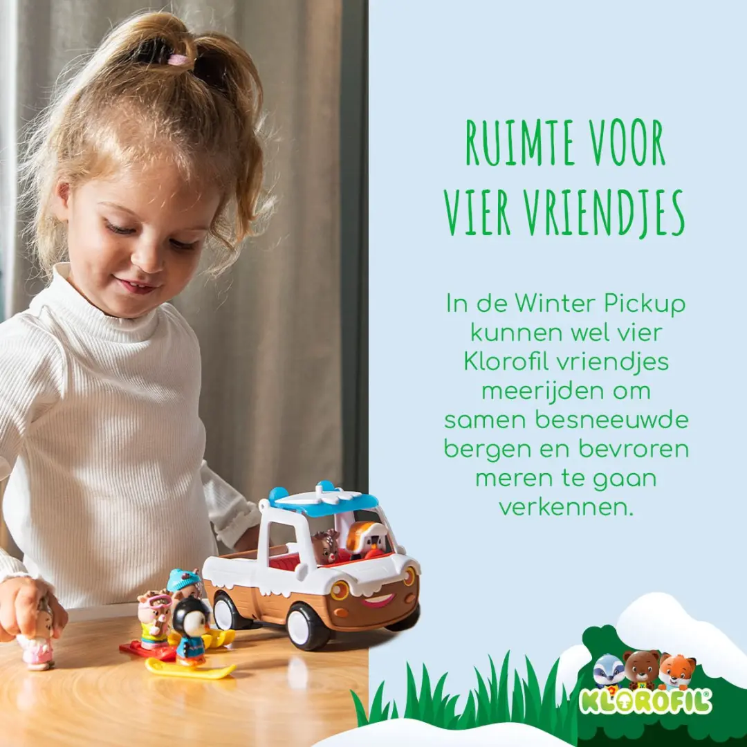 Klorofil De Winter Pickup Speelset 700216 - 5-delig