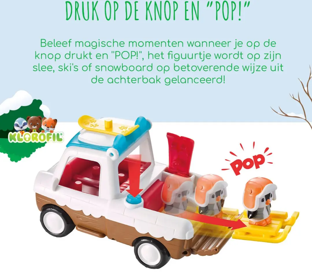 Klorofil De Winter Pickup Speelset 700216 - 5-delig