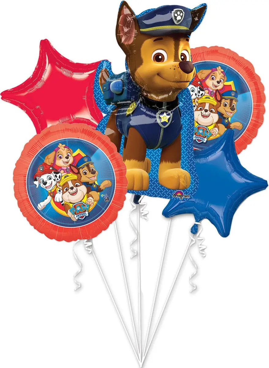 PAW Patrol Ballonnen - 78cm - Rood/Blauw - 5 Stuks