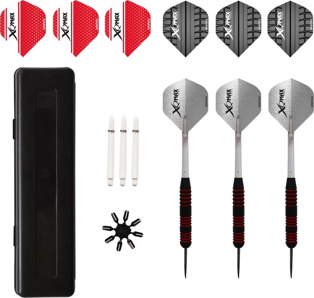 XQMax XQRUB23 Dartset - 27 Stuks - Zwart/Rood