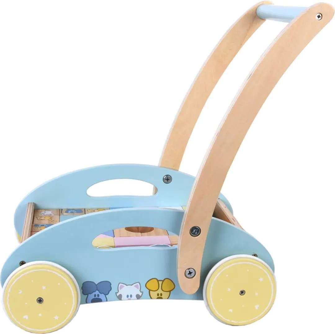 Woezel en Pip Baby Blokkenkar - 2 Stuks - Blauw - afbeelding 6 van 6