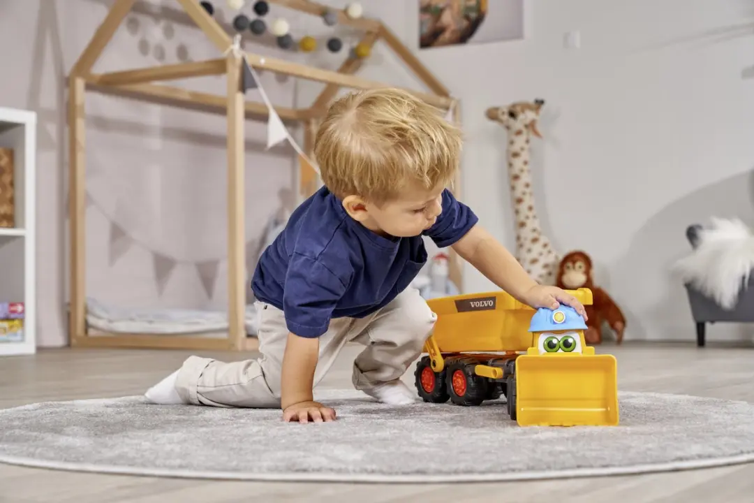 Dickie Simba Tracey Trailer Graafmachine Kiepwagen 204119007 - Geel/Blauw/Zwart/Rood