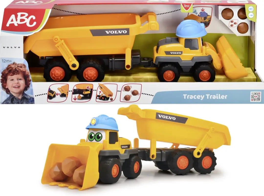 Dickie Simba Tracey Trailer Graafmachine Kiepwagen 204119007