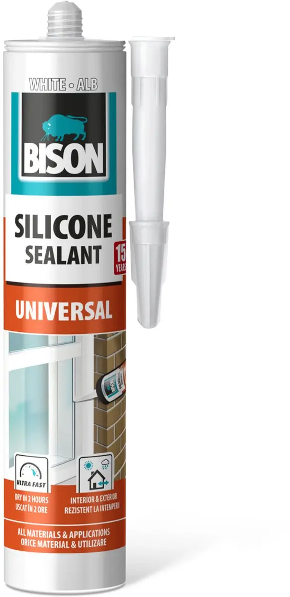Bison Universele Siliconenkit Wit 280ml