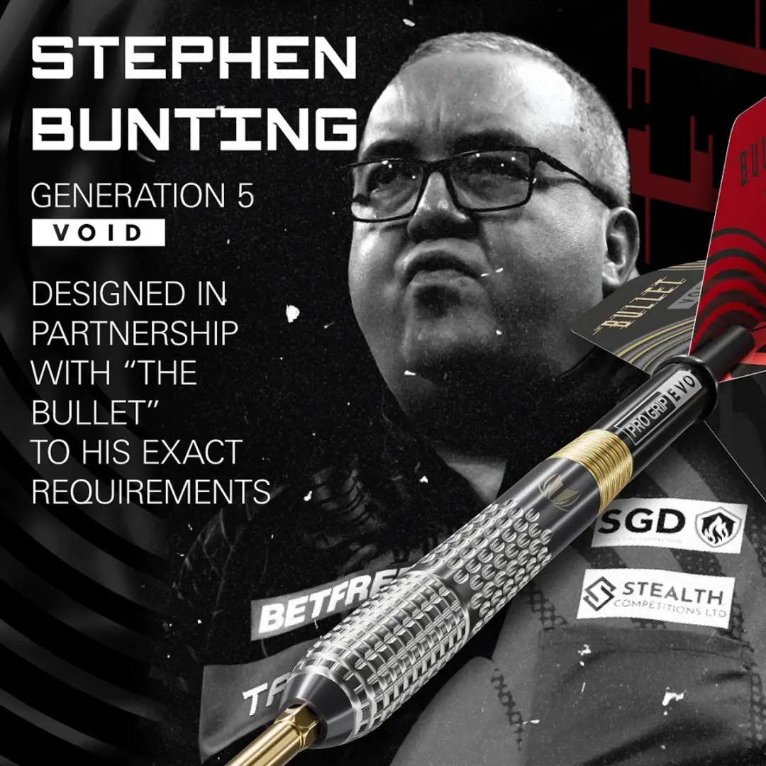 Target Stephen Bunting G5 Void Swiss Point Dartpijlen 3 Stuks - Rood