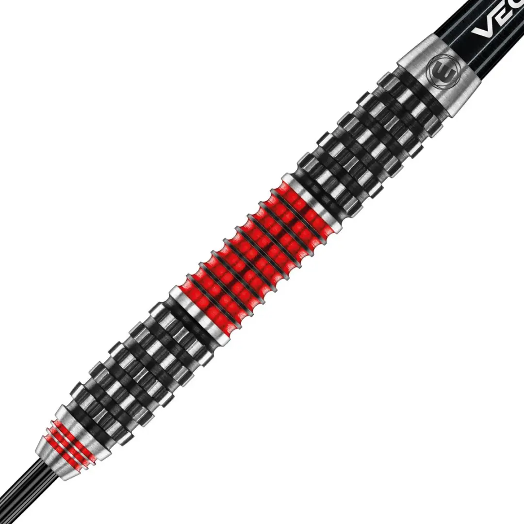 Winmau Joe Cullen Rockstar Series RS 1.0 Dartpijlen - 3 Stuks - Rood/Zilver/Zwart