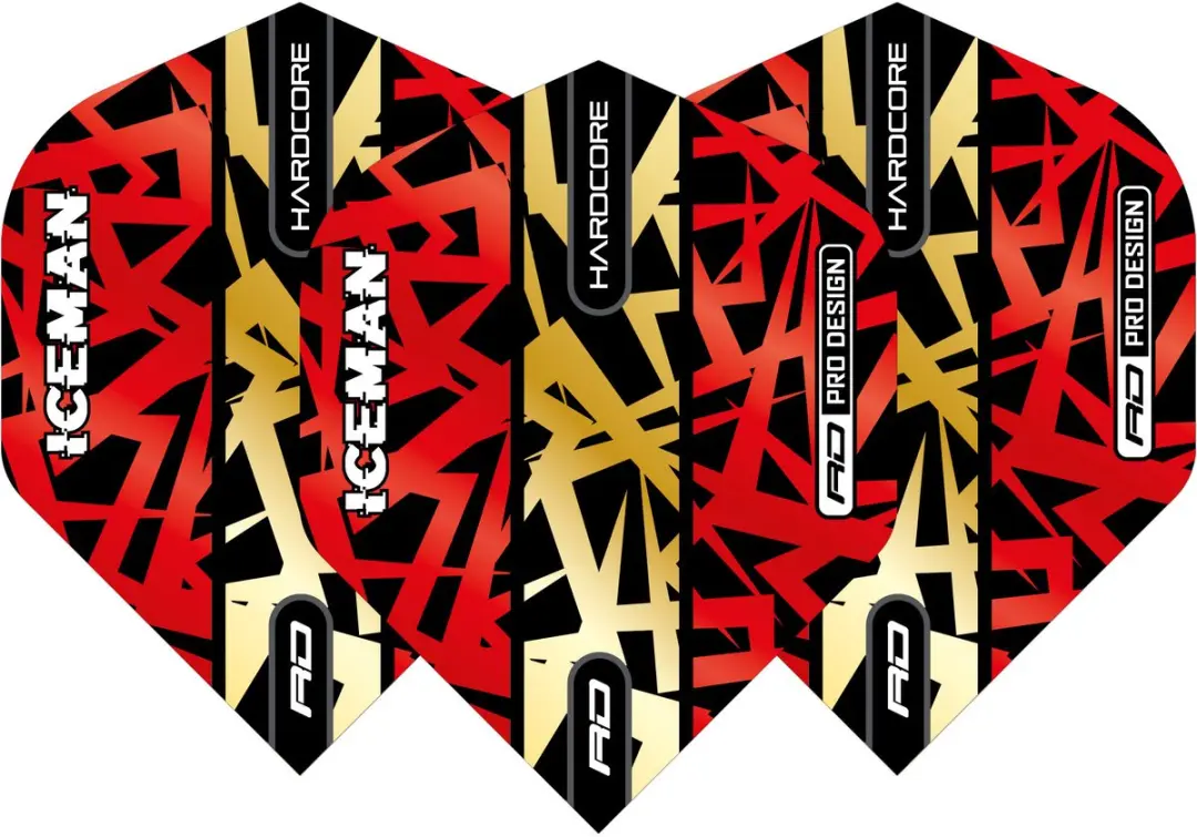Red Dragon Gerwyn Price Dart Flights TF6871 - 3 Stuks - Rood