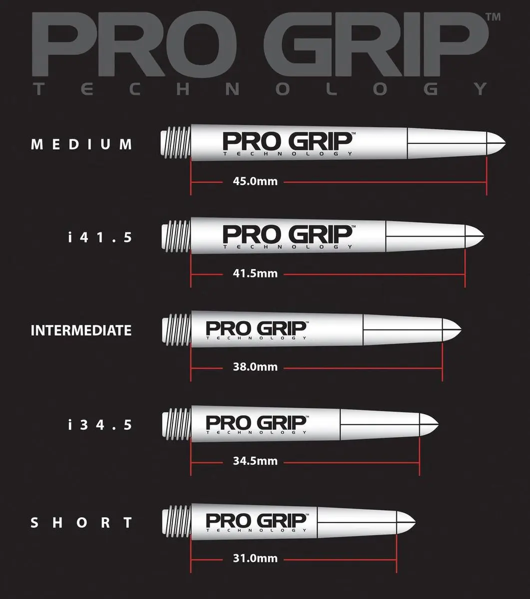 Target Pro Grip Shaft 110163 - 3 Stuks - Zwart