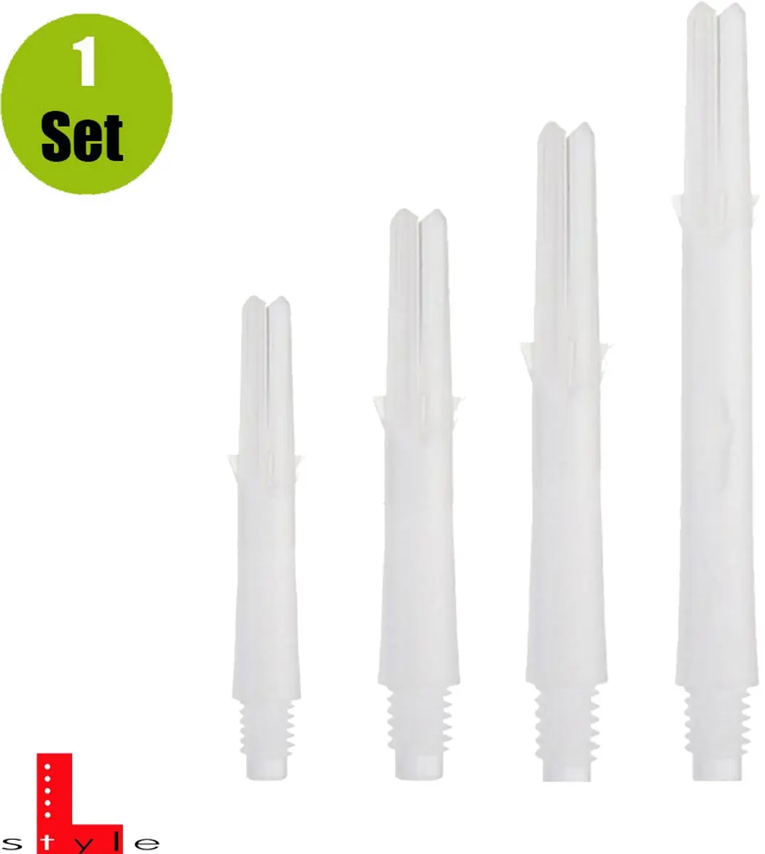 L-Style L-Shaft Locked Straight Wit - 3 Stuks