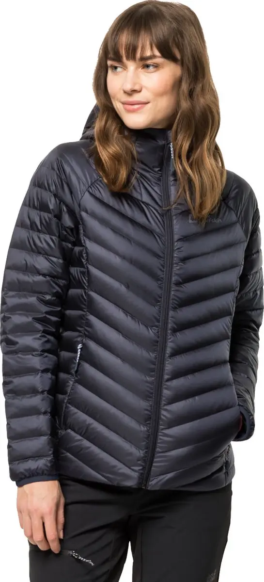 Jack Wolfskin Passamani Down Hoody - Vrouwen L - Kastanjebruin