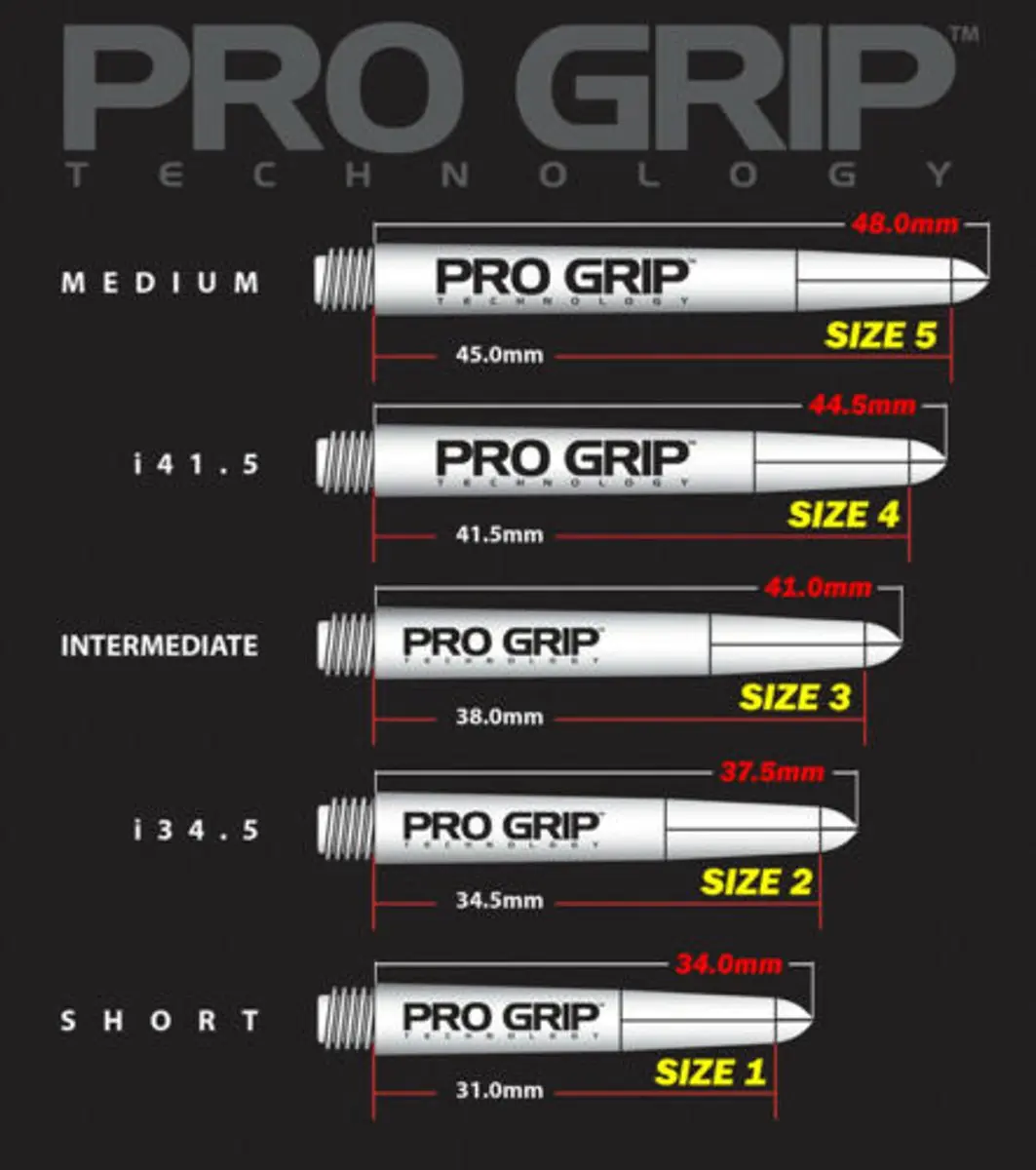 Target Pro Grip Shaft Wit - 3 Stuks