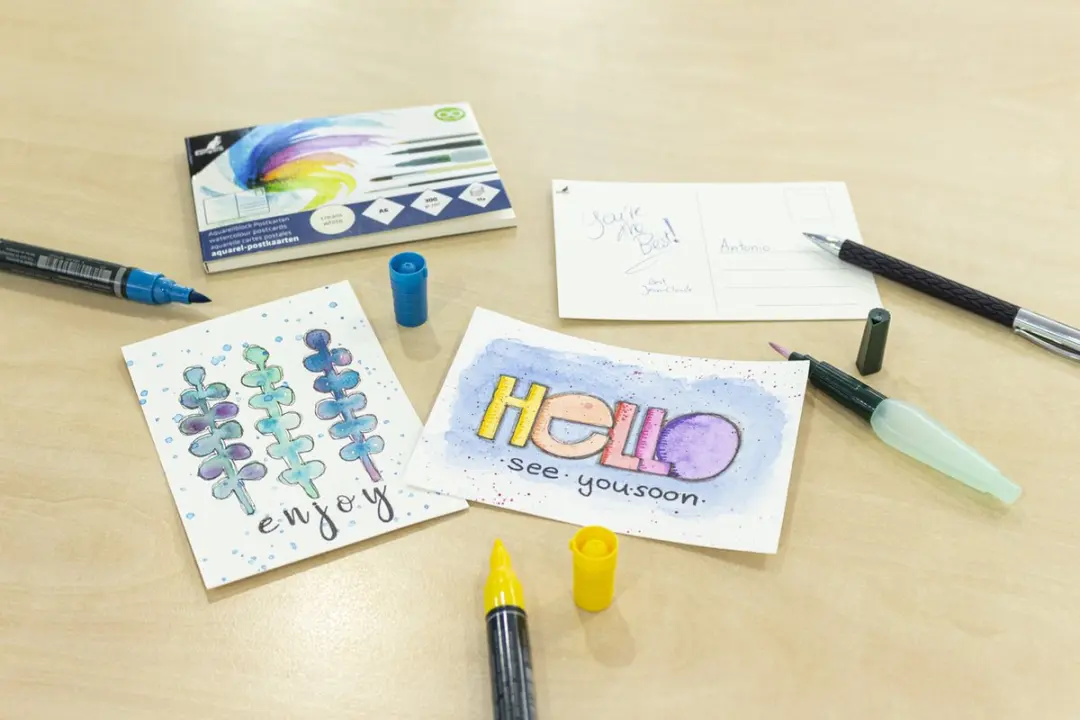 Kangaro Aquarelblok Postkaarten A6 - 15 Vel - 250g Wit