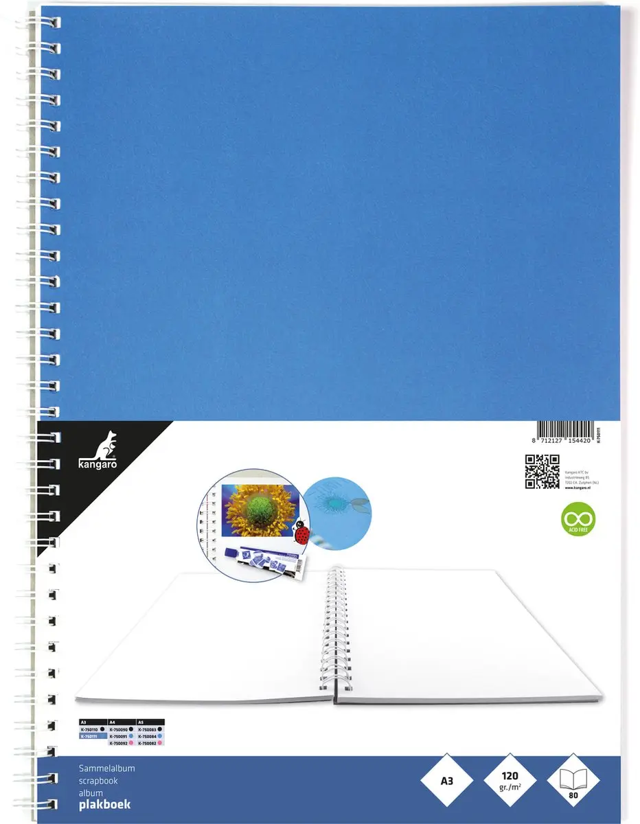 Kangaro Plakboek A3 Blauw
