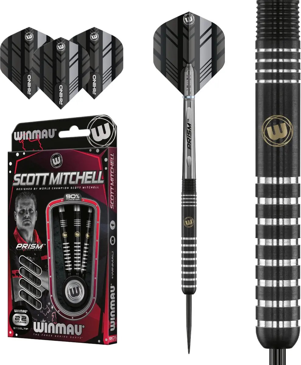 Winmau Scott Mitchell WC Dartpijlen 22g