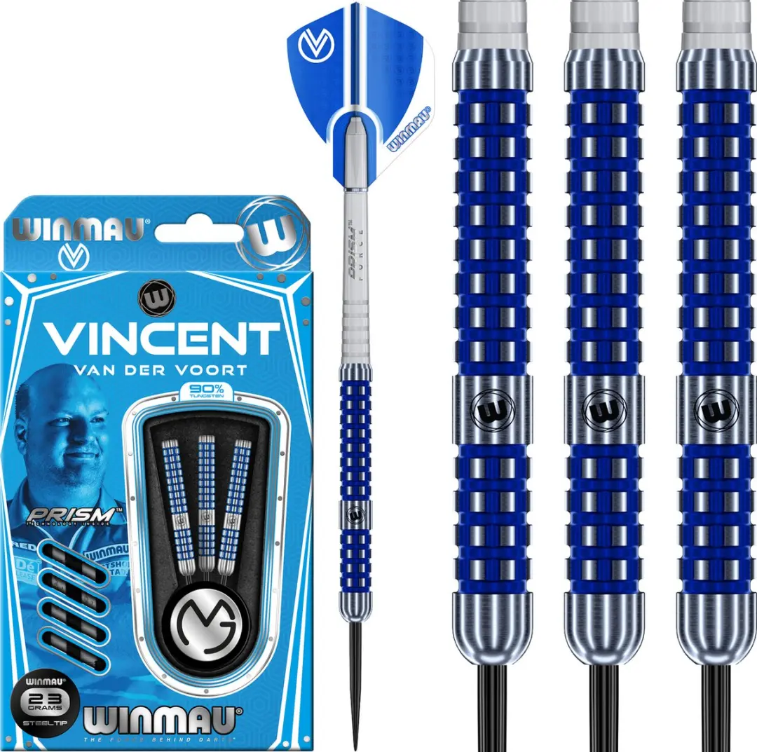 Winmau Vincent van de Voort Steeltip Tungsten Dartpijlen 23g