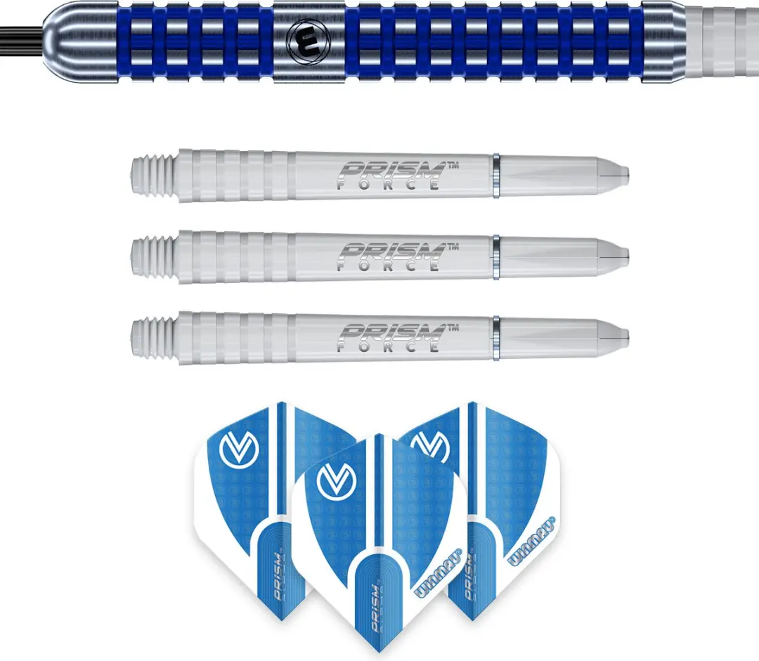 Winmau Vincent van de Voort Steeltip Tungsten Dartpijlen 23g - Blauw - 3 Stuks