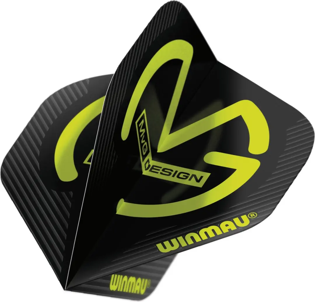 Winmau Michael van Gerwen Standard Black Dart Flights - 3 Stuks