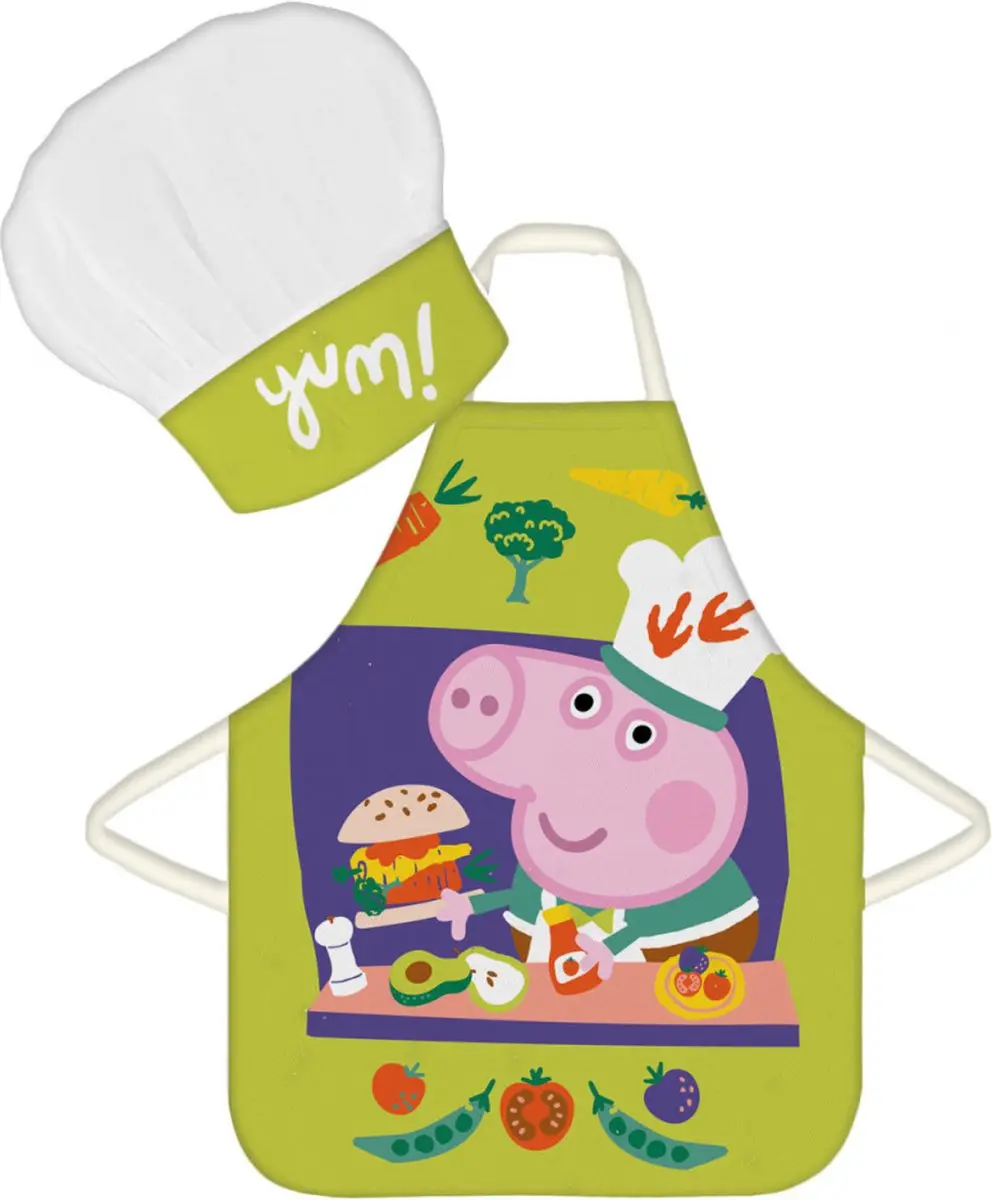 Peppa Pig Yum Koksmuts & Schort Set