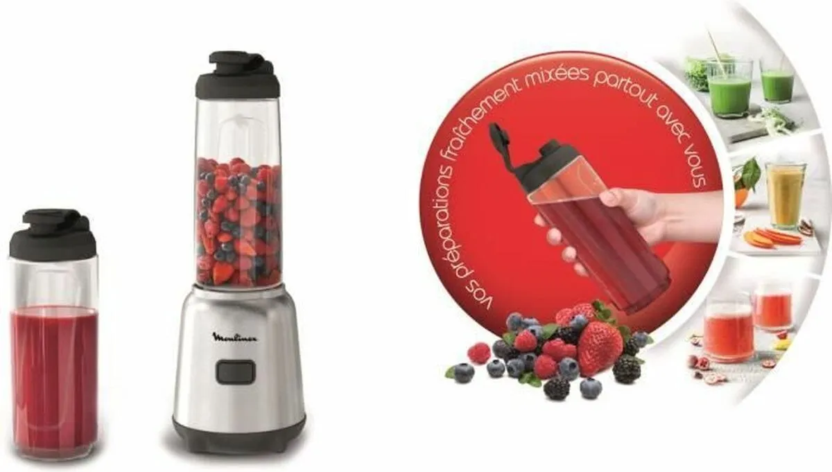 Moulinex LM15FD10 Mini Blender 300W - 1L - Zilverkleurig