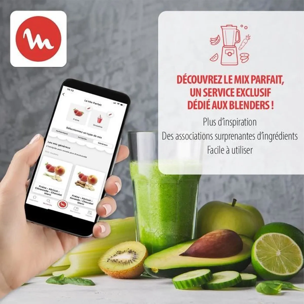 Moulinex LM15FD10 Mini Blender 300W - 1L - Zilverkleurig - afbeelding 6 van 6