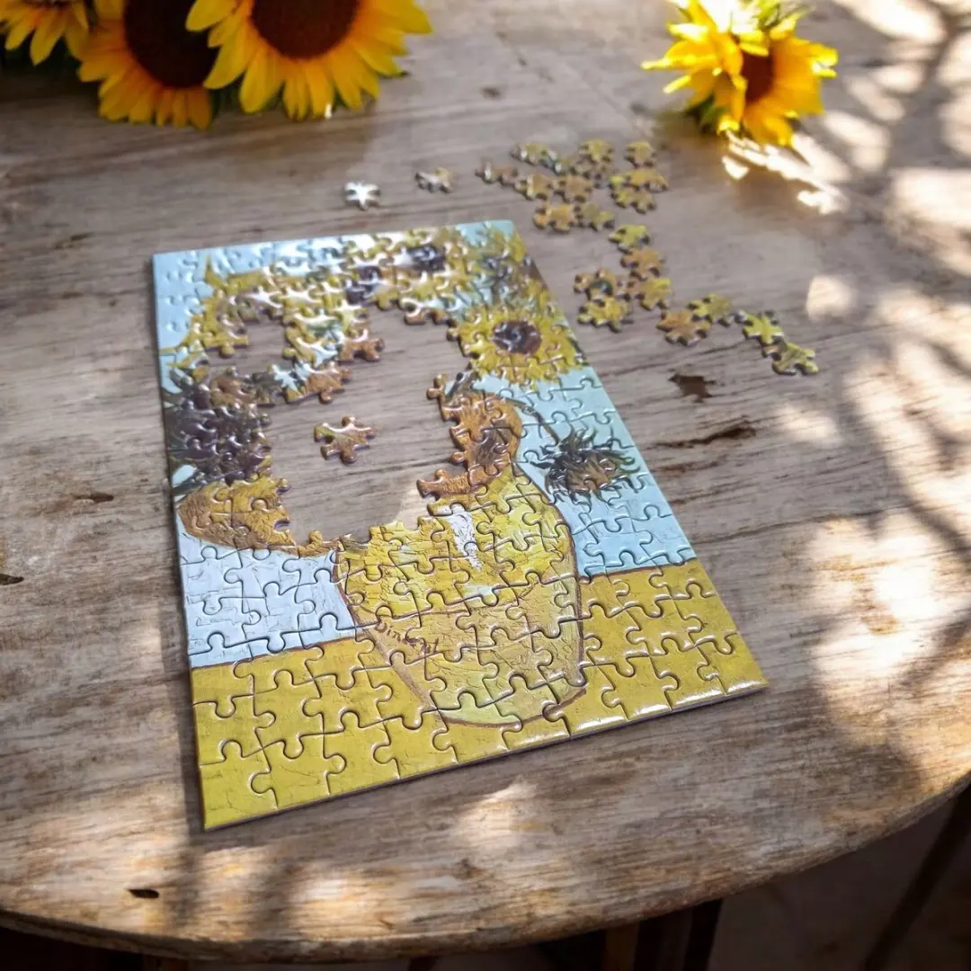 Van Gogh Mini Puzzel Zonnebloemen 150 Stukjes - Tube