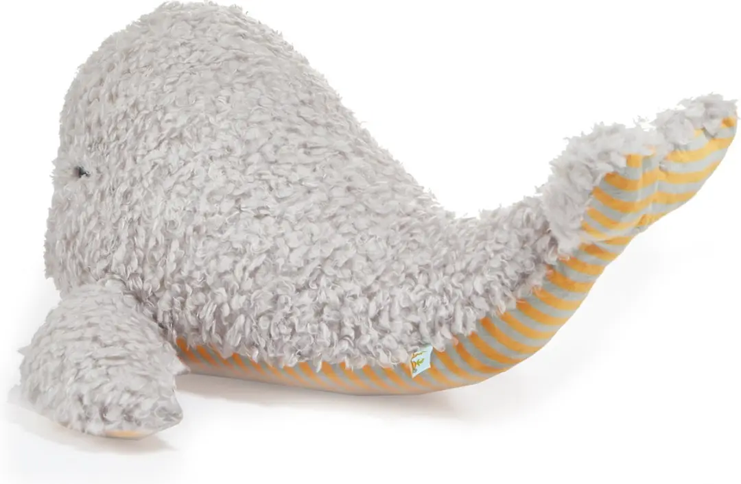 Bunnies By The Bay Beloega Walvis Knuffel 55cm - Grijs