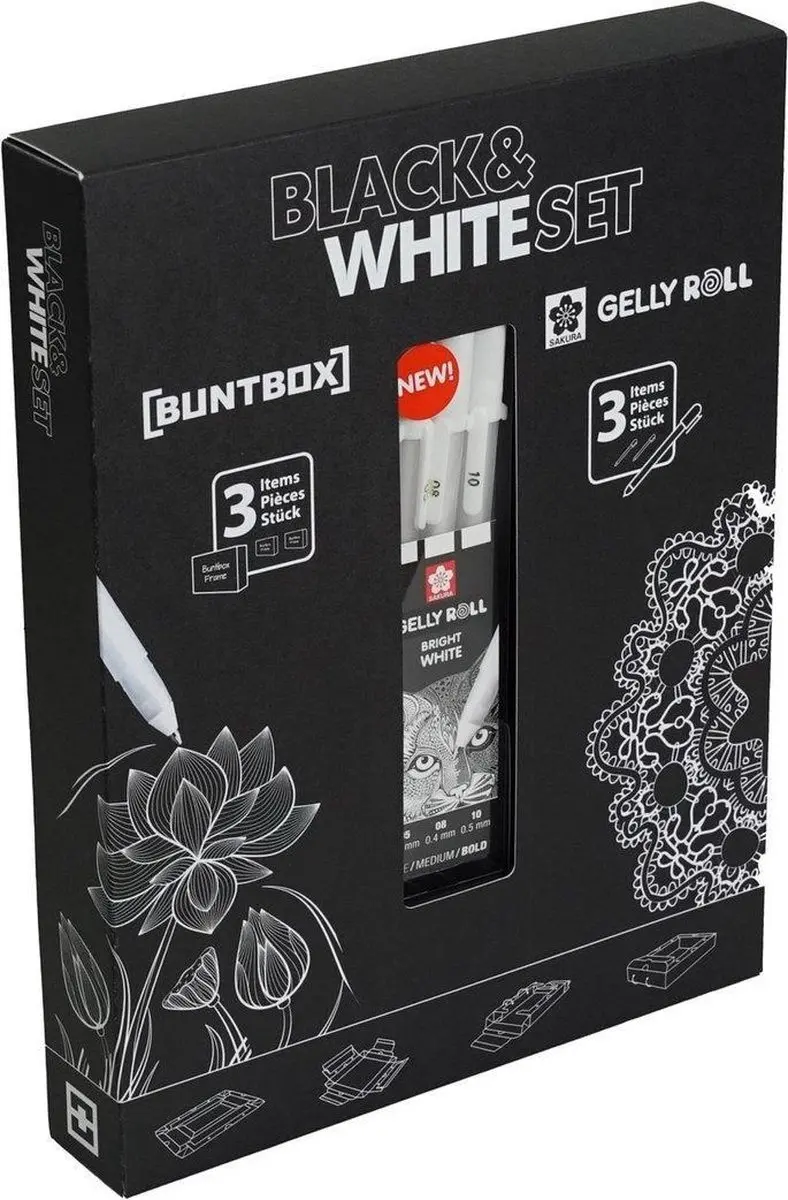 Sakura Black & White Canvas Set