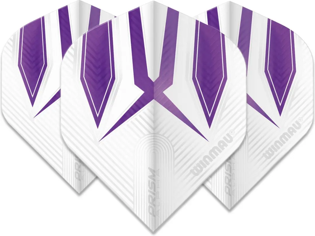 Winmau Prism Alpha Extra Thick Dartvleugels - 3 Stuks - Paars/Wit