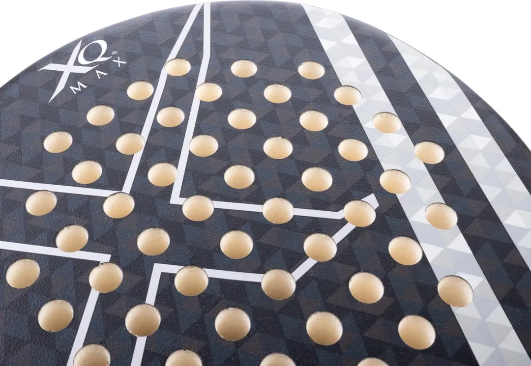 XQMax Padel Racket ProX 4.0 - Lichtgewicht Druppelvorm - Grijs