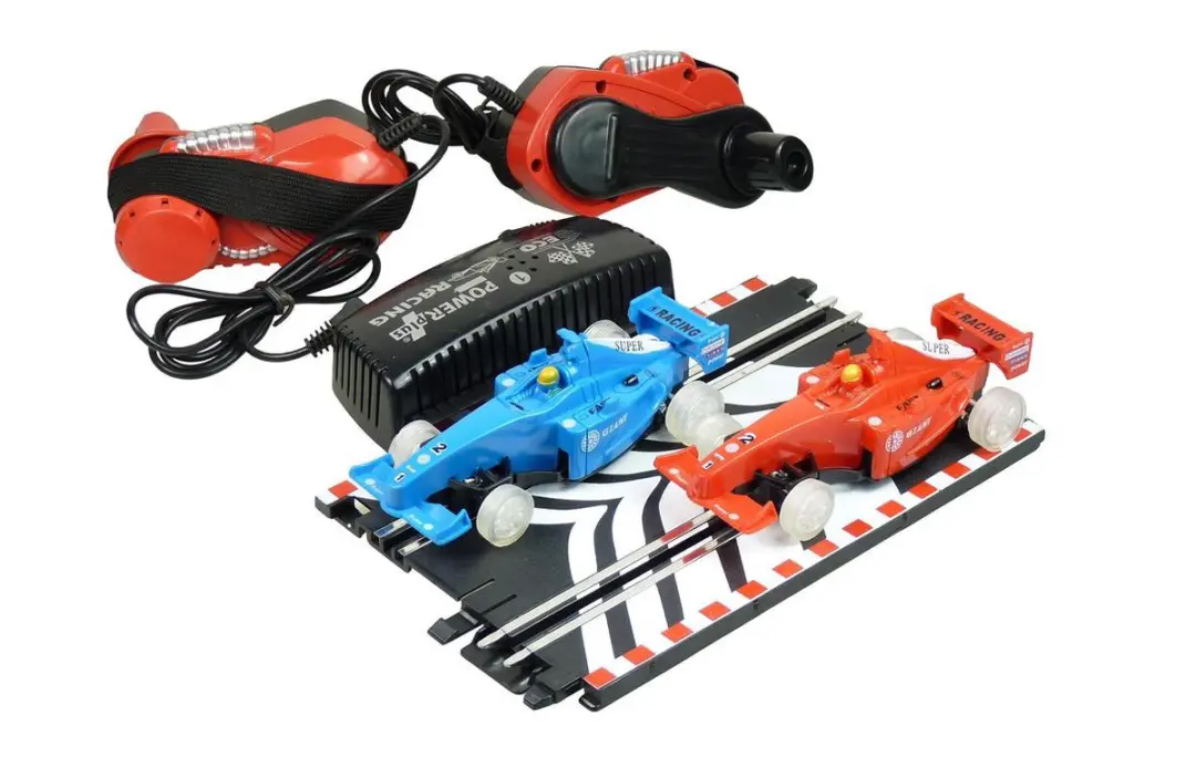 Powerplus Mustang Dynamo Racebaan - STEM Speelgoed - Zwart/Rood/Blauw