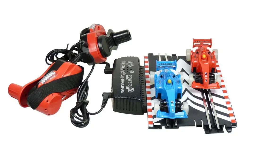 Powerplus Mustang Dynamo Racebaan - STEM Speelgoed - Zwart/Rood/Blauw