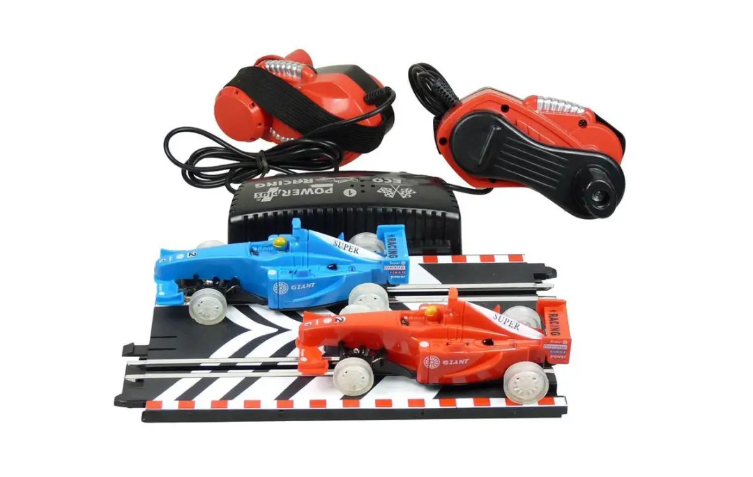 Powerplus Mustang Dynamo Racebaan - STEM Speelgoed - Zwart/Rood/Blauw