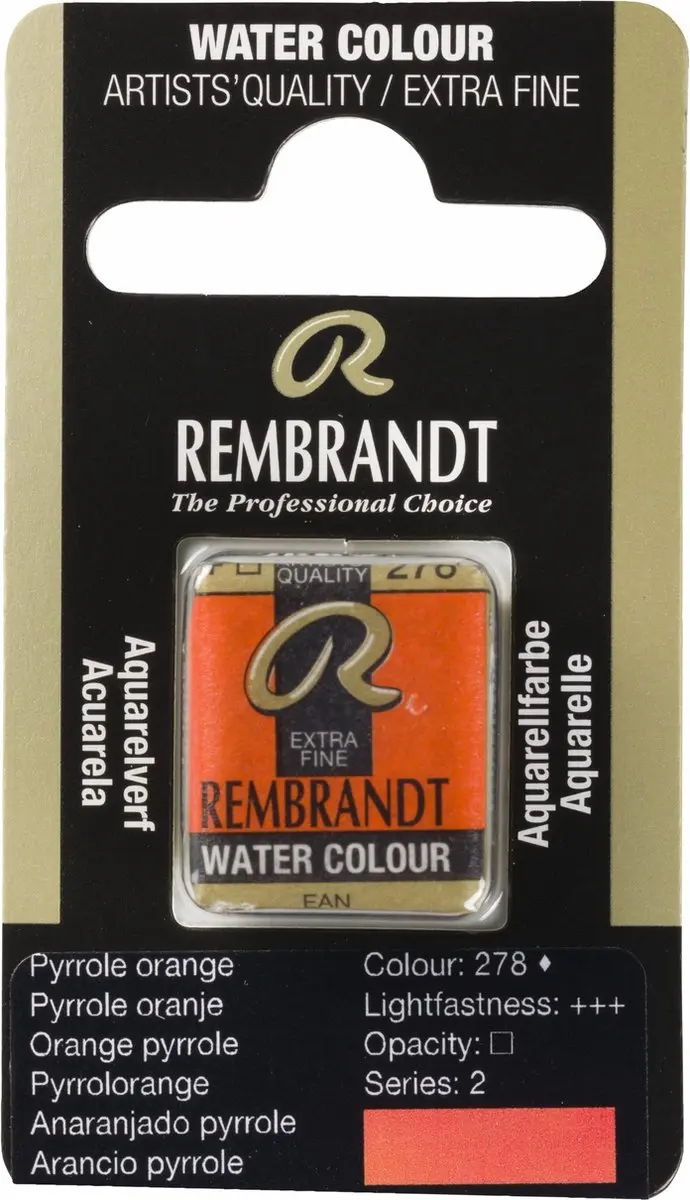 Rembrandt Watercolor Napje Pyrrole Orange 10g