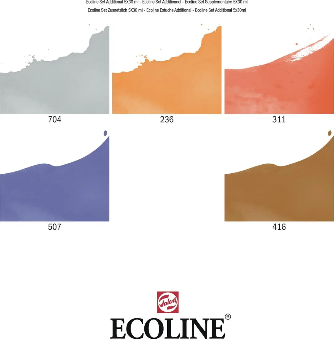 Ecoline Talens 30ml - 5 Stuks Assorti