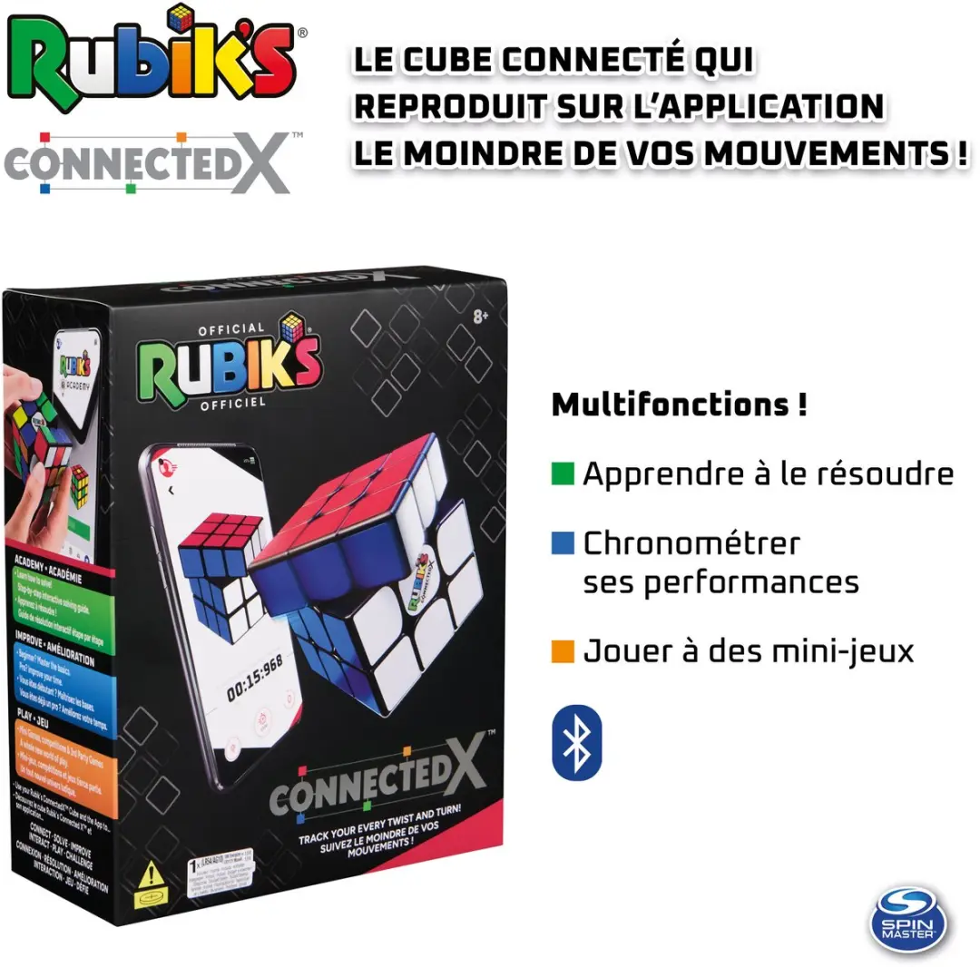 Spin Master Rubik’s Connected X Bluetooth Speed Cube - Multicolor
