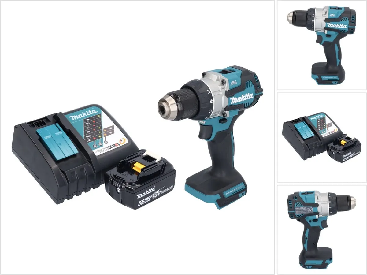 Makita DDF489RG1 Accuboormachine 18V 73Nm Borstelloos
