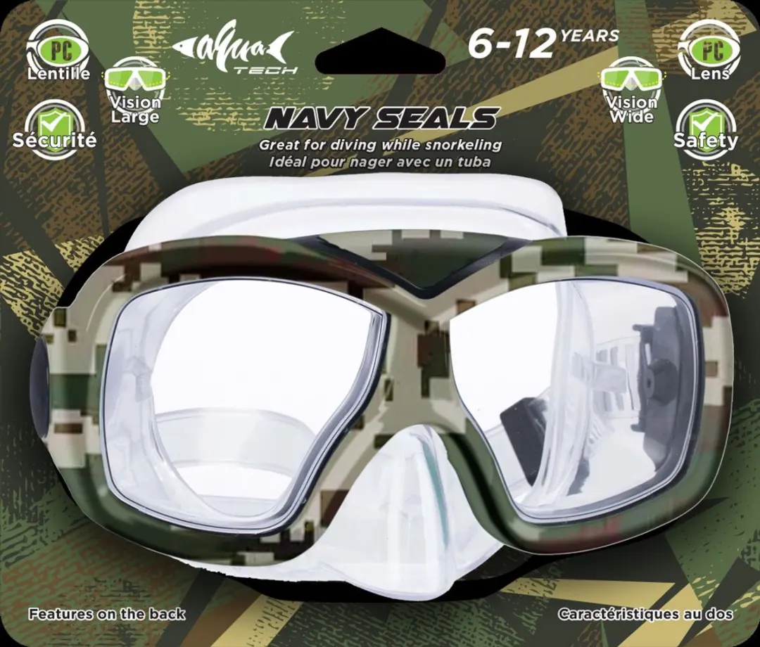 Aquatech Duikbril Camouflage - Groen