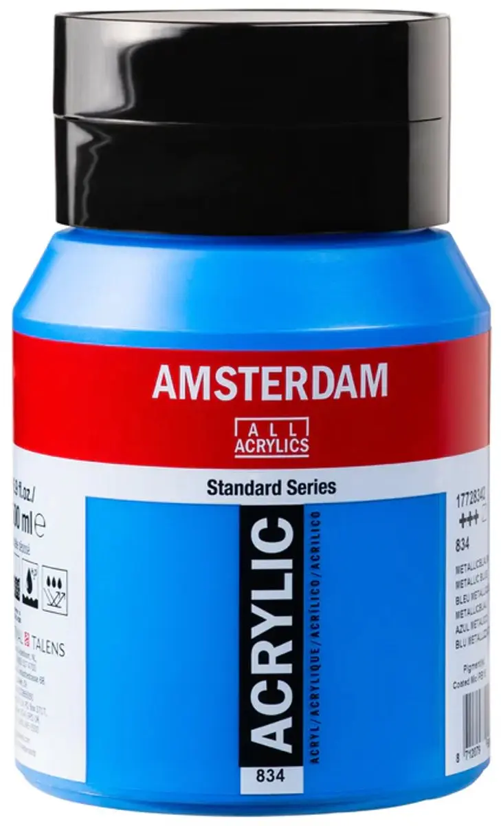 Amsterdam Standard Metallicblauw Acrylverf 500ml