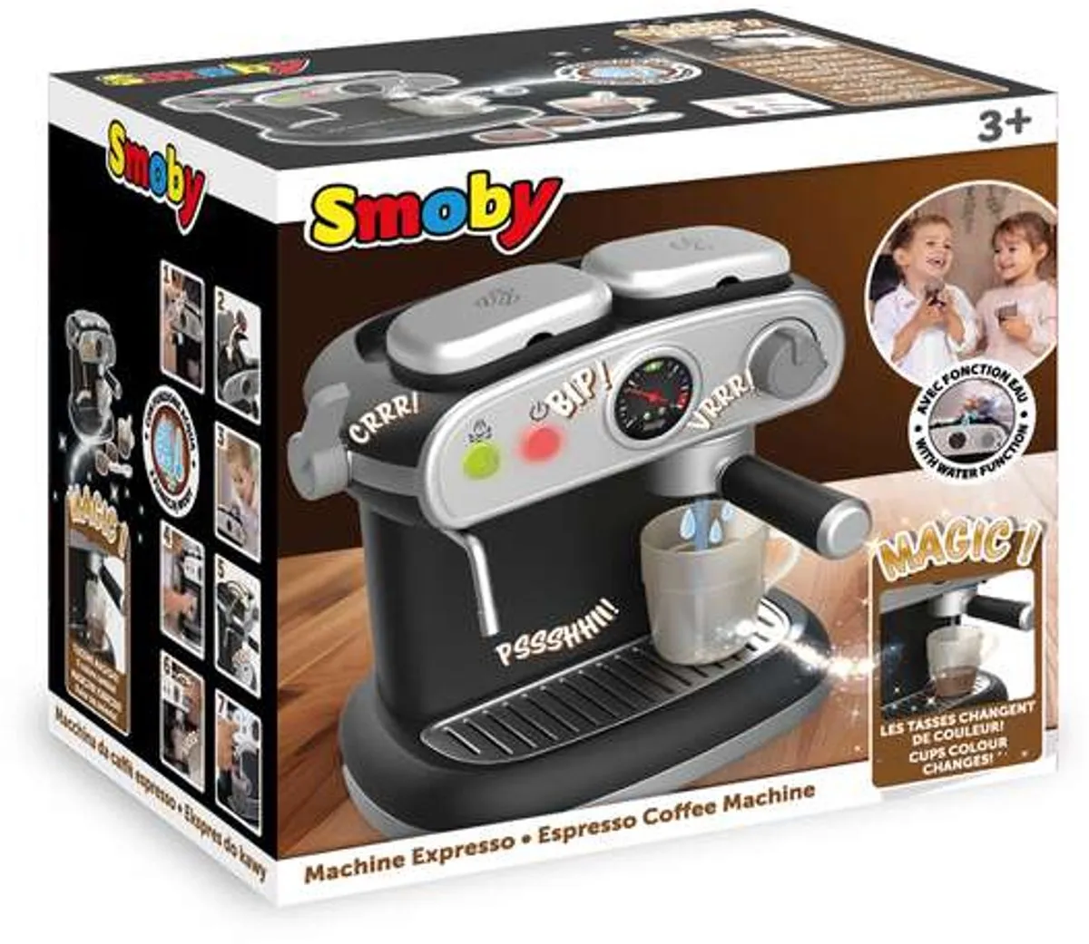 Smoby Expresso Speelgoedkoffiezetapparaat - Zwart - 3x AA