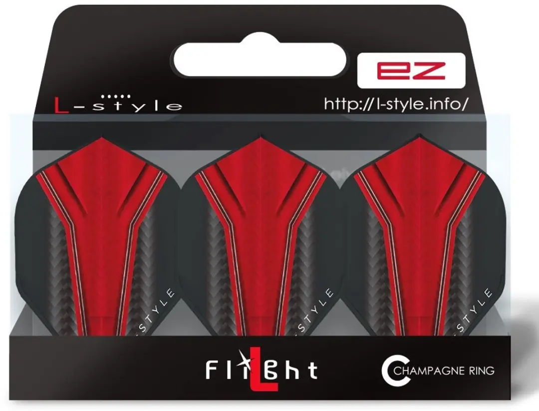 L-Style Champagne L1 EZ Standard Inception Red Dart Flights FL1005 - 3 Stuks