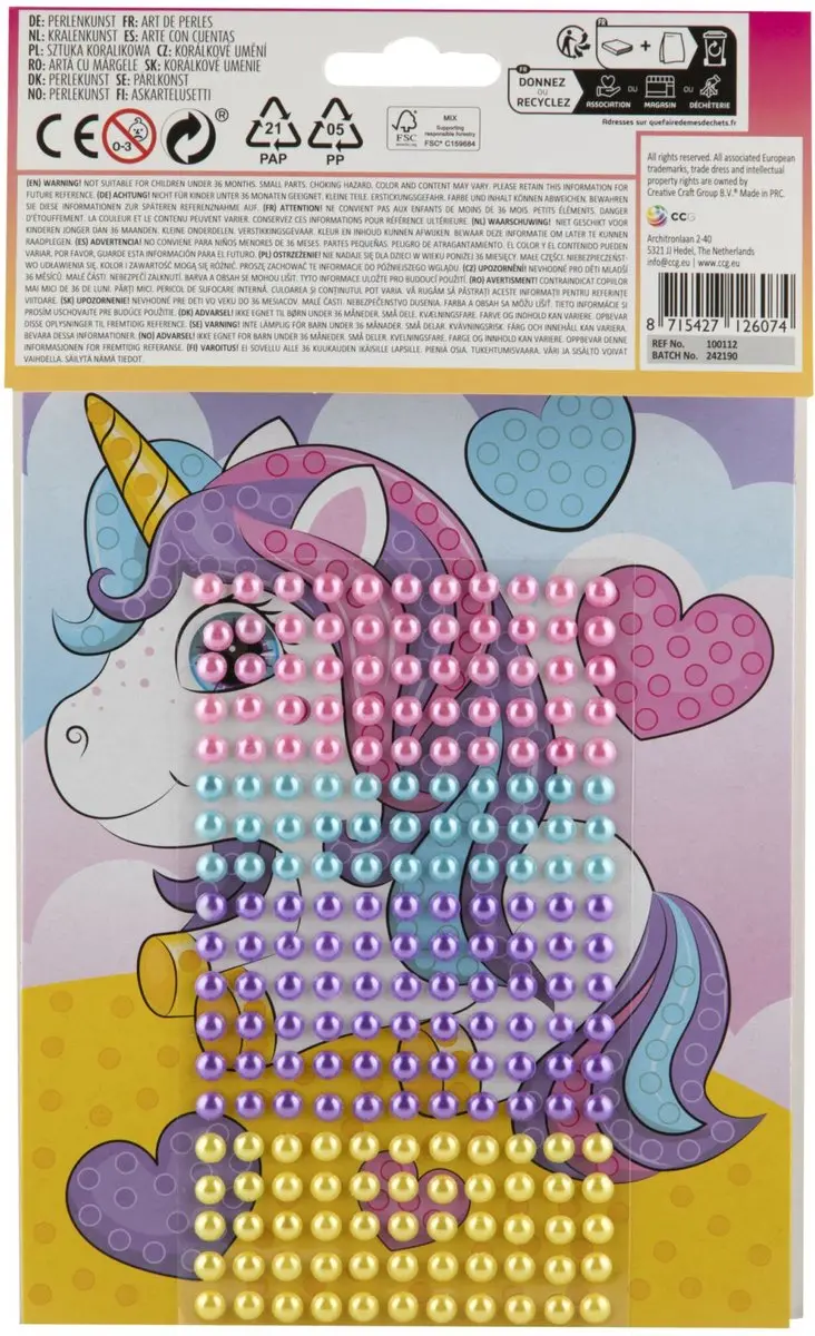 Unicorn Heart Diamond Painting Set Middel - Multicolor