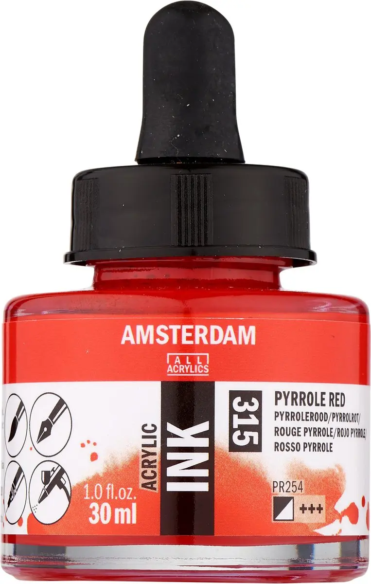 Amsterdam Acrylic Ink Pyrrolerood 315