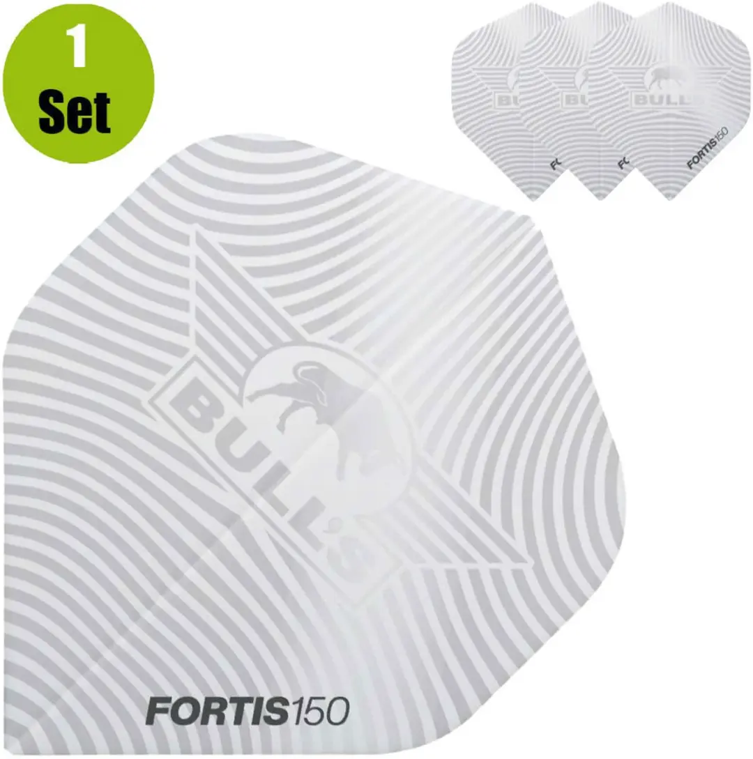 Bull's Fortis 150 Std. Dart Flights BU-50915 - 3 Stuks - Wit
