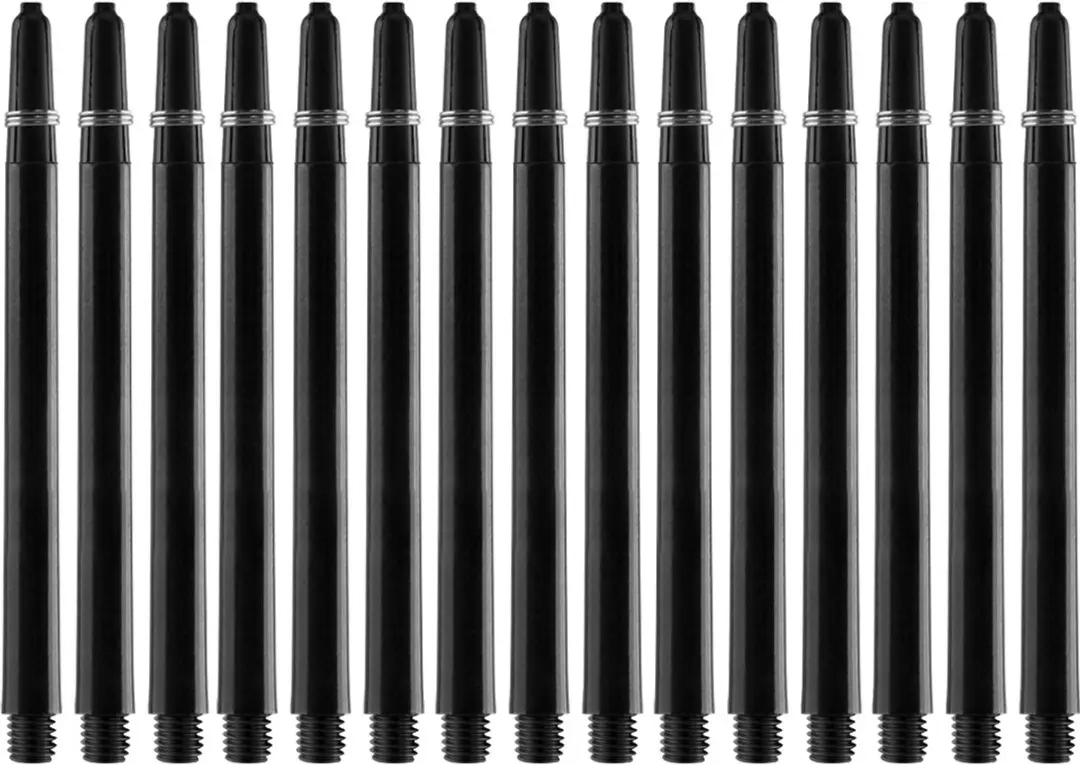 Bull's The Original Long + Ring Dart Shafts 5-Pack - 15 Stuks - Zwart