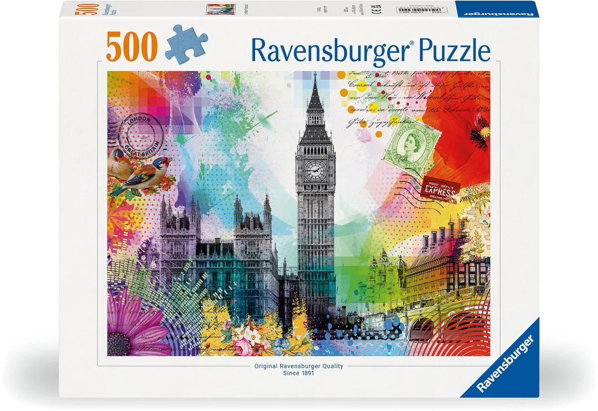 Ravensburger Postkarte uit Londen Puzzel - 500 Stukjes